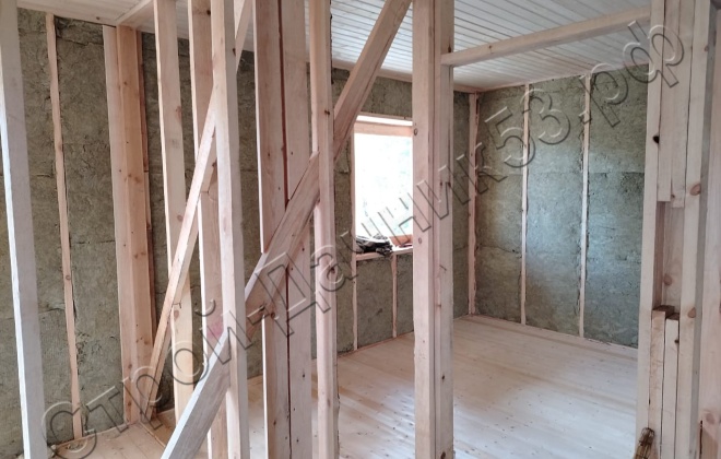 4 Каркасно-щитовой дом Д-37, 9х6м, 65 М², Мурманская область, посёлок Минькино. (3)